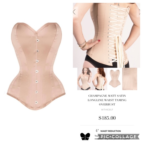 Corset Story Longline Over-bust Satin Corset - Picture 1 of 6